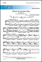 Gloria in Excelsis Deo Three-Part Mixed choral sheet music cover